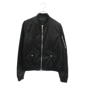 CHROME HEARTS(クロムハーツ) サイズ:S DSMG Classic Rib Cashmere Dagger Zip MA-1 Bomber Jacket ドーバーストリートマーケット クラシックリブ カシミア ダガー ジップ MA-1 ブルゾン ブラック【中古】【程度A】【カラーブラック】【取扱店舗原宿】