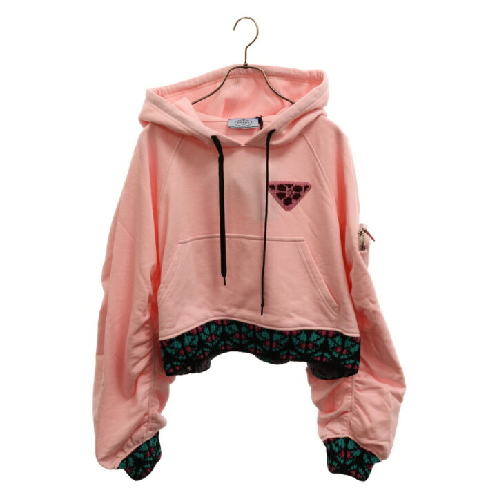 楽天市場】PRADA(プラダ) サイズ:S 21AW Cropped Hoodie 三角ロゴ 