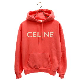 CELINE(セリーヌ) 22SS クラシックロゴプリント ルーズプルオーバーパーカー ピンク レディース 2Y321670Q【中古】【程度B】【カラーピンク】【取扱店舗新宿】