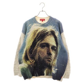 SUPREME(シュプリーム) サイズ:XL Kurt Cobain Sweater カートコバーン プリント 厚手ケーブルニット 長袖セーター ホワイト【中古】【程度A】【カラーホワイト】【取扱店舗BRING梅田茶屋町店】