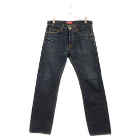 SUPREME(シュプリーム) サイズ:32 Rigid Slim Jeans リジッド スリム ジーンズ ボタンフライ デニムパンツ インディゴ【中古】【程度B】【カラーブルー】【オンライン限定商品】