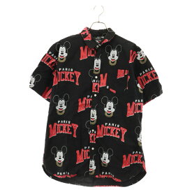 JOY RICH(ジョイリッチ) サイズ:XL ×DISNEY Mickey ディズニー ミッキー総柄半袖シャツ ブラック【中古】【程度B】【カラーブラック】【オンライン限定商品】