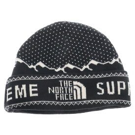 SUPREME(シュプリーム) 18AW×THE NORTH FACE Expedition Fold Beanie ザノースフェイス エクスペディション ビーニー ニットキャップ 帽子 ブラック NN418031【中古】【程度B】【カラーブラック】【オンライン限定商品】