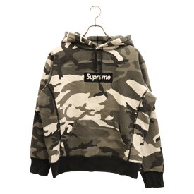 SUPREME(シュプリーム) サイズ:S 13AW Box Logo Hooded Sweatshirt Snow Camo ボックスロゴ プルオーバースウェットパーカー スノーカモ 迷彩 ホワイト/ブラック/グレー【中古】【程度B】【カラーホワイト】【取扱店舗BRING福岡天神店】