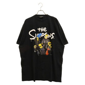 BALENCIAGA(バレンシアガ) サイズ:3 22SS×The Simpsons Oversized T-Shirt シンプソンズ オーバーサイズ 半袖Tシャツ カットソー ブラック 676589【新古品/中古】【程度S】【カラーブラック】【取扱店舗BRING渋谷ANNEX店】