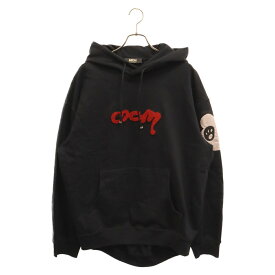 MCM(エム シー エム) サイズ:M Logo Hoodie MHAAAMM02 ロゴ刺繍 フーディー プルオーバーパーカー ブラック【中古】【程度A】【カラーブラック】【オンライン限定商品】