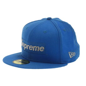 SUPREME(シュプリーム) サイズ:7 3/8 20SS ×NEWERA $1M Metallic Box Logo Cap ニューエラ メタリックボックスロゴ ベースボールキャップ ブルー【中古】【程度B】【カラーブルー】【オンライン限定商品】