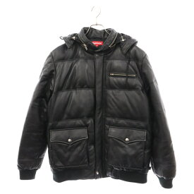 SUPREME(シュプリーム) サイズ:XL 10AW Leather Down Jacket レザーダウンジャケット ブラック【中古】【程度B】【カラーブラック】【オンライン限定商品】