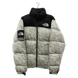 SUPREME(シュプリーム) サイズ:S ×THE NORTHFACE ノースフェイス 19AW Paper Print Nuptse Jacket ND91806I ペーパープリント ヌプシ ダウンジャケット 紙ヌプシ ND91806I グレー【中古】【程度A】【カラーグレー】【オンライン限定商品】