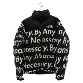 SUPREME(シュプリーム) サイズ:S ×THE NORTH FACE ザノースフェイス 15AW Nuptse Jacket By Any Means Necessary エニー ミーンズ ヌプシダウンジャケット ブラック ND51551I【中古】【程度A】【カラーブラック】【オンライン限定商品】