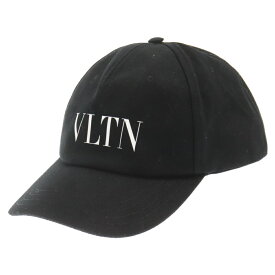 VALENTINO(ヴァレンチノ) サイズ:60 VLTN ロゴプリント ベースボールキャップ 帽子 ブラック WY2HDA10TNQ【中古】【程度A】【カラーブラック】【取扱店舗新宿】