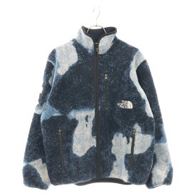 SUPREME(シュプリーム) サイズ:S 21AW×THE NORTH FACE Bleached Denim Print Fleece Jacket ザノースフェイス ブリーチド デニム プリントフリースジャケット ブルー NA52100I【中古】【程度B】【カラーブルー】【取扱店舗BRING札幌店】