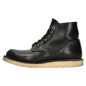 RED WING(レッド ウイング) サイズ:26.0cm ×FREAK'S STORE 8823 6inch Classic Round Toe フリークスストア別注 6インチ クラシックラウンドトゥ ガラスレザー ワークブーツ ブラック US8【中古】【程度B】【カラーブラック】【オンライン限定商品】