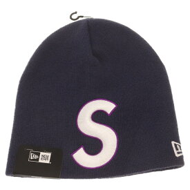 SUPREME(シュプリーム) 23SS×New Era S Logo Beanie ニューエラ Sロゴ ビーニー ニットキャップ 帽子 ネイビー【新古品/中古】【程度S】【カラーネイビー】【オンライン限定商品】