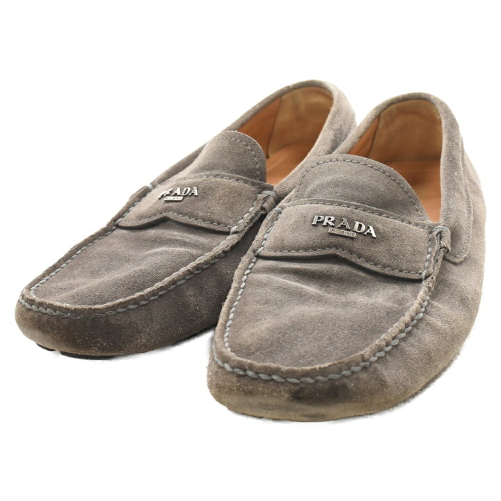 楽天市場】PRADA(プラダ) サイズ:6 1/2 スウェード モカシン 