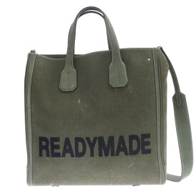 READY MADE(レディメイド) PEGGY BAG ペギー ロゴ刺繍 ショルダーバッグ ハンドバッグ カーキ RE-CO-KH-00-00-154【中古】【程度A】【カラーグリーン】【取扱店舗BRING心斎橋店】