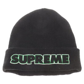 SUPREME(シュプリーム) 19AW Outline Beanie アウトラインロゴ ニットキャップ ビーニー 帽子 ブラック【中古】【程度B】【カラーブラック】【オンライン限定商品】