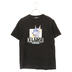 X-LARGE(エクストララージ) サイズ:M × SORAYAMA HAJIME ROBOT DOG TEE × ソラヤマハジメ ロボットドッグ グラフィックプリント半袖Tシャツ カットソー ブラック【中古】【程度B】【カラーブラック】【取扱店舗BRING THRIFT CLOSET】