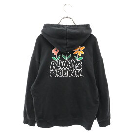 adidas(アディダス) サイズ:XL ALWAYS ORIGINAL GRAPHIC HOODIE オールウェイズ オリジナル グラフィック プルオーバー フーデット スウェット パーカー ブラック HF2000【中古】【程度B】【カラーブラック】【オンライン限定商品】