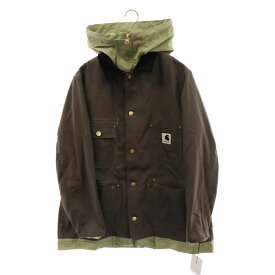 Sacai(サカイ) サイズ:2 24SS Carhartt WIP Reversible Duck Coat 24-03390M ×カーハート リバーシブルダックコート グレー/カーキ【新古品/中古】【程度S】【カラーグレー】【オンライン限定商品】