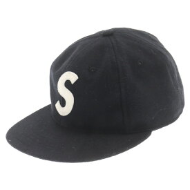 SUPREME(シュプリーム) サイズ:7.625 23SS Ebbets S Logo Fitted 6-Panel エベッツ ウール ベースボールキャップ 帽子 ブラック【中古】【程度A】【カラーブラック】【オンライン限定商品】