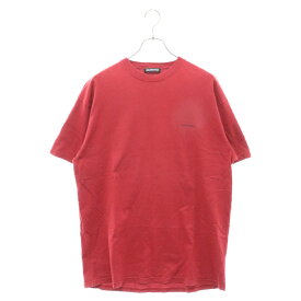 BALENCIAGA(バレンシアガ) サイズ:S 19SS フロントロゴ ロゴプリントオーバーサイズTシャツ クルーネックカットソー 半袖Tシャツ 556150 TCV25 レッド【中古】【程度B】【カラーレッド】【取扱店舗BRING渋谷ANNEX店】