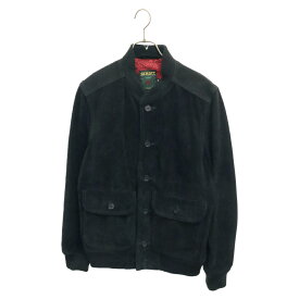 SUPREME(シュプリーム) サイズ:M 14SS×SCHOTT SUEDE BOMBER JACKET×ショット スエード ボンバージャケット ブラック【中古】【程度B】【カラーブラック】【オンライン限定商品】