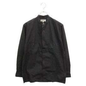 Yohji Yamamoto POUR HOMME(ヨウジヤマモト プールオム) サイズ:2 スタンドカラー長袖シャツ ブラック HH-B99-038【中古】【程度B】【カラーブラック】【オンライン限定商品】