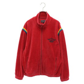 SUPREME(シュプリーム) サイズ:L 21SS × HYSTERIC GLAMOUR Velour Track Jacket ヒステリックグラマー ベロア ジップアップ トラックジャケット レッド【中古】【程度A】【カラーレッド】【取扱店舗BRINGアメリカ村店】