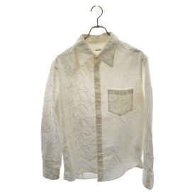 sulvam(サルバム) 20AW OX RIGHT EMBRO SHIRT ライト エンブロイダリー 長袖 シャツ ホワイト SM-B090-020【中古】【程度B】【カラーホワイト】【オンライン限定商品】