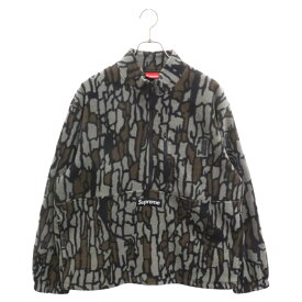 SUPREME(シュプリーム) サイズ:L 20AW Polartec Half Zip Pullover ポーラテックハーフジッププルオーバー フリースジャケット 総柄 カーキ【中古】【程度B】【カラーグリーン】【オンライン限定商品】