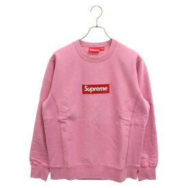 SUPREME(シュプリーム) サイズ:M 15AW Box Logo Crewneck ボックス ロゴ クルーネックスウェットトレーナー ピンク【中古】【程度B】【カラーピンク】【取扱店舗BRING札幌店】