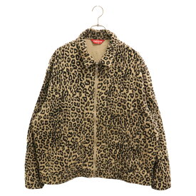 SUPREME(シュプリーム) サイズ:XL 22AW Moleskin Work Jacket Leopard レオパード柄モールスキンワークジャケット 総柄 ベージュ【中古】【程度B】【カラーベージュ】【取扱店舗渋谷】