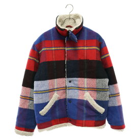 SUPREME(シュプリーム) サイズ:M 17AW Plaid Shearling Bomber Jacket プレイドシアリングボンバージャケット マルチカラー【中古】【程度B】【カラーマルチカラー】【オンライン限定商品】