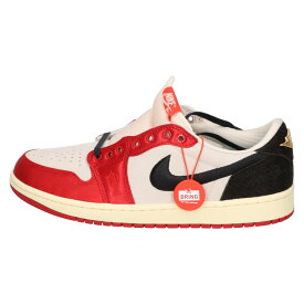 NIKE(ナイキ) サイズ:US8.5/26.5cm ×Trophy Room AIR JORDAN 1 LOW OG FN0432-100 トロフィールーム エアジョーダン1 ローカットスニーカー レッド/ブラック US8.5/26.5cm【新古品/中古】【程度S】【カラーレッド】【取扱店舗BRING仙台店】