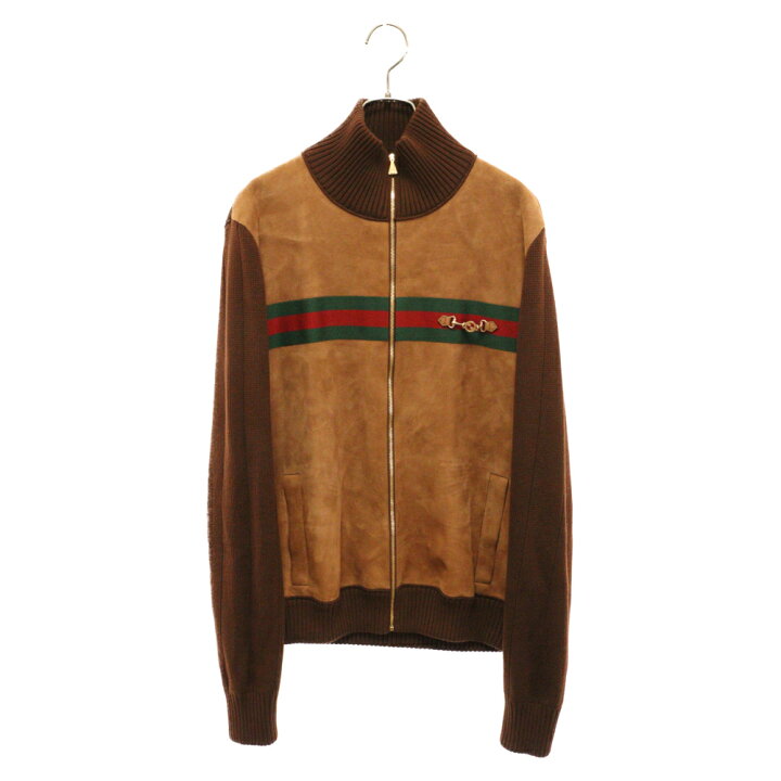 楽天市場】GUCCI(グッチ) サイズ:S スエードレザー切替ジップアップ  