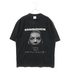 VETEMENTS(ヴェトモン) サイズ:XS 17AW RAMMSTEIN PRINTED T-SHIRT MAH18TR27 ラムシュタイン プリント 半袖Tシャツ ブラック【中古】【程度B】【カラーブラック】【取扱店舗BRING渋谷ANNEX店】