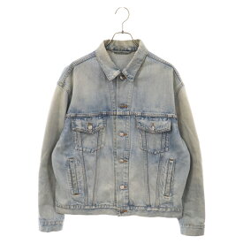 BALENCIAGA(バレンシアガ) サイズ:44 18SS Swing Denim Jacket 509117 TYE14 ダメージ加工スウィングデニムジャケット インディゴブルー【中古】【程度A】【カラーブルー】【取扱店舗BRING心斎橋店】