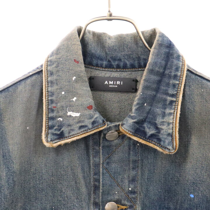 楽天市場】AMIRI(アミリ) サイズ:M ラメペイント加工トラッカー 