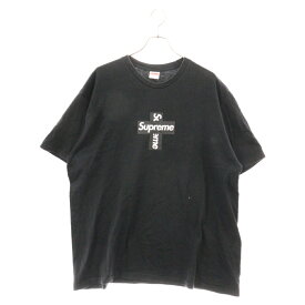 SUPREME(シュプリーム) サイズ:XL 20AW Cross Box Logo Tee クロスボックスロゴクルーネック半袖Tシャツ ブラック【中古】【程度B】【カラーホワイト】【取扱店舗BRING THRIFT CLOSET】