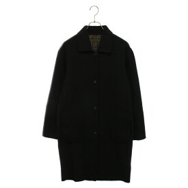 FENDI(フェンディ) サイズ:40 Cashmere Reversible Chester Coat カシミア リバーシブル ズッカ柄 ステンカラー チェスターコート ブラック/ブラウン【中古】【程度A】【カラーブラック】【オンライン限定商品】