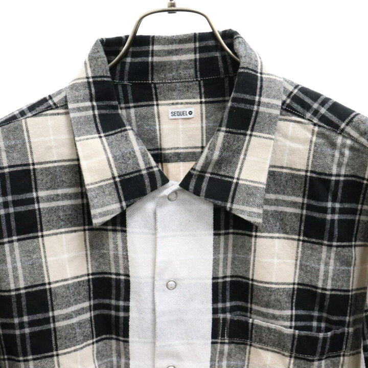 楽天市場】SEQUEL(シークエル) サイズ:M 23SS LINE NEL CHECK SHIRT 