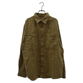 Calvin Klein(カルバンクライン) サイズ:M Oversized Flannnel Button-Down Shirt Jacket オーバーサイズ フランネル長袖シャツ ジャケット ブラウン 40QM510【中古】【程度B】【カラーブラウン】【オンライン限定商品】