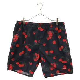 SUPREME(シュプリーム) サイズ:XL 19SS Cherry Nylon Water Short チェリーナイロンウォーターショーツ ショートパンツ ハーフパンツ 総柄 ブラック【中古】【程度B】【カラーブラック】【取扱店舗BRING札幌店】