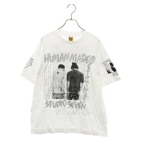 HUMAN MADE(ヒューマンメイド) サイズ:L ×STUDIO SEVEN スタジオセブン フォトプリント 半袖Tシャツ ホワイト【中古】【程度B】【カラーホワイト】【取扱店舗BRING仙台店】