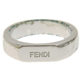 FENDI(フェンディ) サイズ:21.0号 LOGO NARROW RING ロゴナローリング シルバー 21号【中古】【程度B】【カラーシルバー】【取扱店舗BRING渋谷ANNEX店】