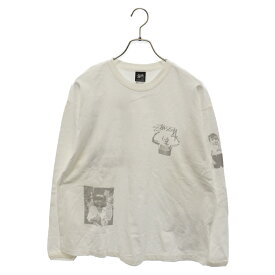 STUSSY(ステューシー) サイズ:L 00S BABY PHOTO PRINT L/S Tee ベイビーフォトプリント長袖Tシャツ ロンティー ホワイト【中古】【程度A】【カラーホワイト】【取扱店舗BRING渋谷ANNEX店】