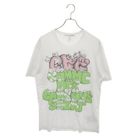 COMME des GARCONS SHIRT(コムデギャルソンシャツ) サイズ:XL ×KAWS ギャルソンシャツ カウズ 半袖 プリントTシャツ FH-T004 ホワイト【中古】【程度B】【カラーホワイト】【取扱店舗BRING梅田茶屋町店】