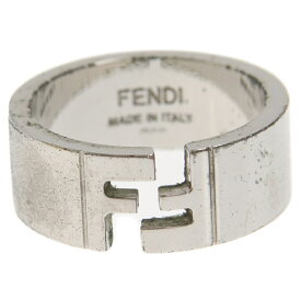 FENDI(フェンディ) サイズ:21.0号 FF MOTIF RING FF モチーフリング シルバー 21号【中古】【程度B】【カラーシルバー】【オンライン限定商品】