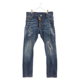 DSQUARED2(ディースクエアード) サイズ:42 18SS CLASSIC KENNY JEAN S74LB0354 ダメージ加工デニムパンツ【中古】【程度B】【カラーブルー】【オンライン限定商品】